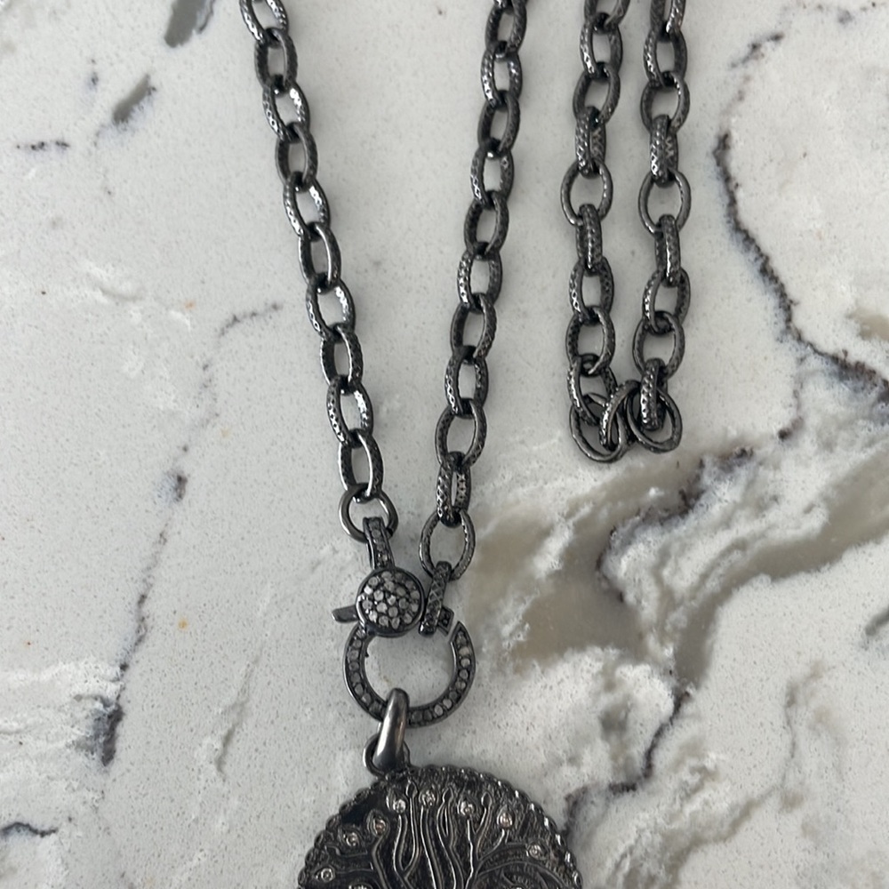 Silver Chain With Tree Of Life Pendant - image 3